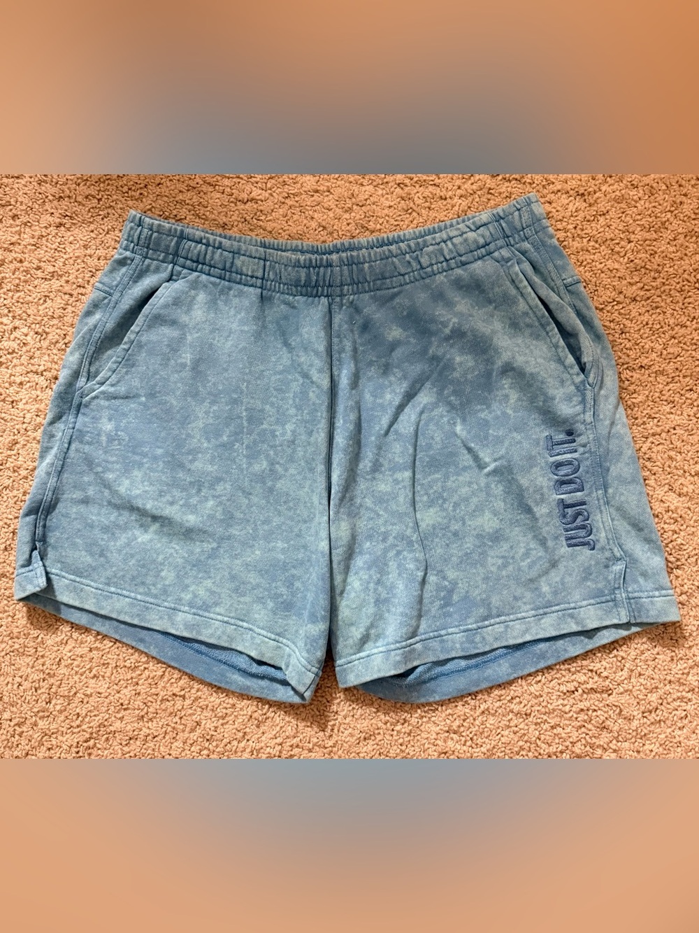 Nike Light Blue Terry Lounge Shorts